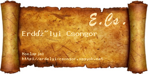 Erdélyi Csongor névjegykártya
