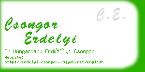 csongor erdelyi business card